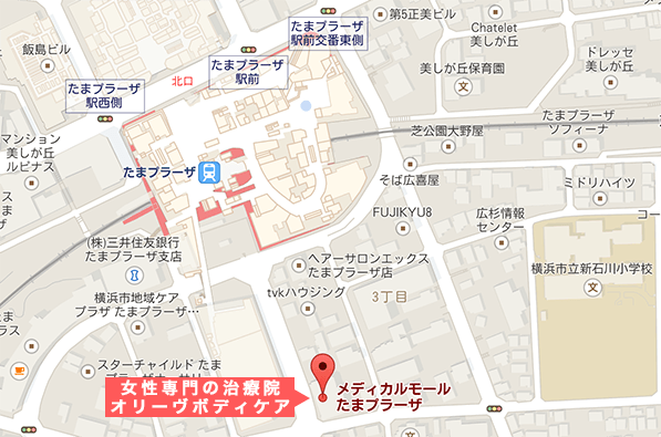 たまプラーザ駅周辺地図